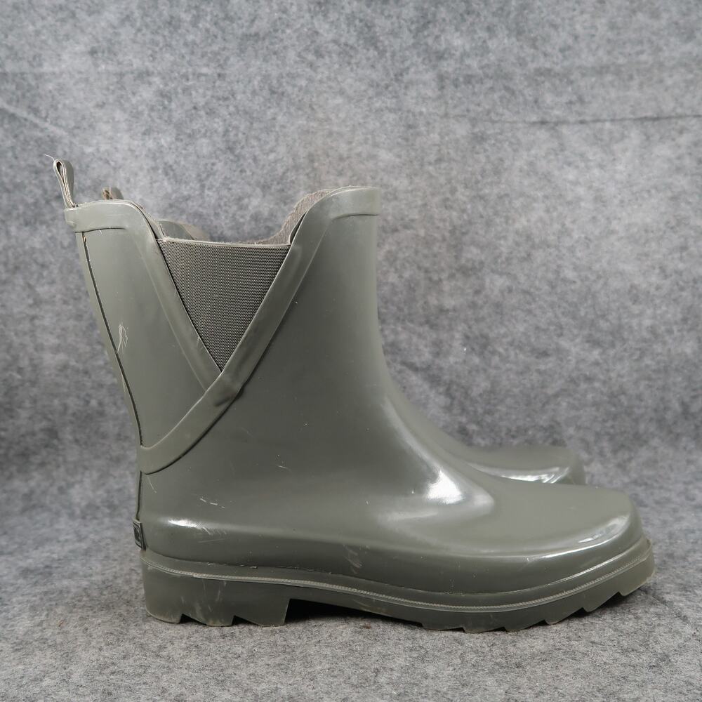 Northside Shoes Womens 8 Rain Boots Pull On Casual Rubber Outdoor Gray Short